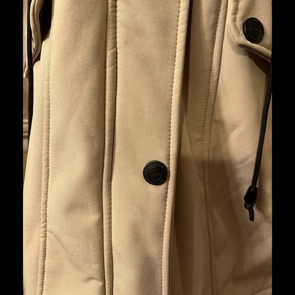 Canada Weathergear Tan Coat W/Detachable Faux Fur Hat Sz L - Picture 3 of 13